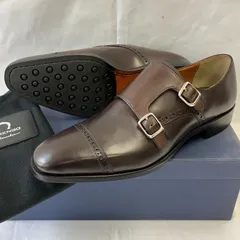 【アウトレット・新品未使用】在庫処分　モンクストラップ　通勤　ビジネスシューズ　革靴　フランス製レザー使用