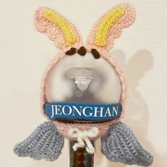 カラット棒ペンライトカバー　light stick　編み物　SEVENTEEN トラム　天使　ジョンハン