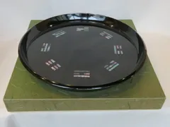 未使用 茶道具 黒塗 螺鈿細工 青貝 八卦盆 丸盆 茶器 元箱 未使用 茶道具 黒塗 八卦盆 螺鈿細工 丸盆 青貝 元箱