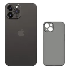【数量限定】fine-R iPhone13 mini 用 ケース カバー 極薄 超軽量 Air Skin 裸感覚 0.3mm 8g 薄型 軽量 さらさら マット 指紋防止 PP素材 全面保護 レンズ保護 モデル （13mini ブラック）