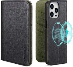 VISOUL iPhone 15 ProMax ケース 手帳型 本革 MagSafe対応 レザー 全面保護 マグネット式 カード収納 多機能 アイフォン15 ProMax ケース ワイヤレス充電対応 横置きスタンド機能付き手帳型ケース ワイ