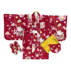 【🌟特価品🌟】ME-A-274  ひな祭り お正月 7〜8歳　753 七五三　5点セット　おしゃれ　お宮参り  初着  女の子  産着  着物 お祝い着 赤ちゃん  ピンク　女児　洗濯ok