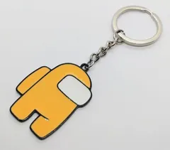 アモングアス　AMONGUS　キーリング　キーホルダー　山吹色　人狼　アメリカン雑貨