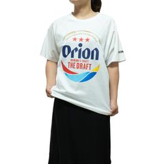 オリオンビール tシャツ ホワイト コットン ユニセックス ドラフト缶 ロゴ 沖縄 ご当地 定番 シャツ 白色 男女兼用
