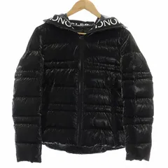 モンクレール MONCLER タグ付き 22AW THARON タロン ダウン ジャケット ショート ロゴ フーディ H10931A00019 1 M 黒 ブラック /KW ■GY18
