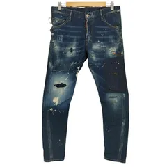 ディースクエアード　DSQUARED2 (48) デニムジャケット　ダメージ加工 DSQUARED2 - 破格！ DSQUARED2 ダメージ加工 刺繍デニム