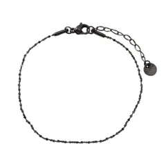 【A：ブラック × ワンサイズ】[Cream dot. クリームドット公式] ブレスレット レディース ステンレス製 金属アレルギー つけっぱなし サージカルステンレス 5タイプ チェーン スキンジュエリー 極細 細い 大人のサムネイル
