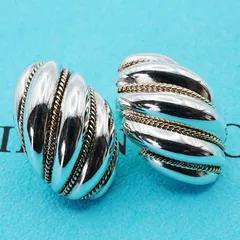 美品 希少 ティファニー ツイスト コンビ イヤリング/25-1542S