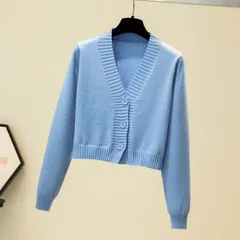 トップス カーディガン ショート丈 袖あり 長袖 Vネック 襟なし 前開き リネン かわいい 大人可愛い シンプル カジュアル おしゃれ かっこいい 大人女子 無地 秋 10代 20代 レディース 女性用 デート お出かけ 公園デビュー 女子会 お泊まり 休日