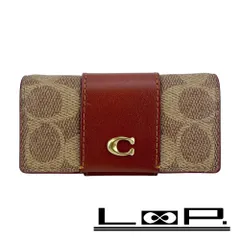 ■未使用■　コーチ エッセンシャル 6連 キーケース シグネチャー PVC ブラウン CL196 【415159】5