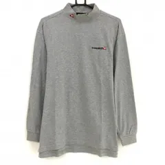 ルコックゴルフ 長袖ハイネックシャツ 杢グレー ロゴ刺しゅう  メンズ LL ゴルフウェア le coq sportif
