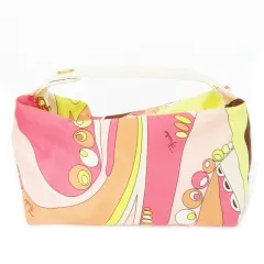 エミリオプッチ EMILIO PUCCI ポーチ ワンハンドル ナイロン プッチ柄 総柄 ロゴ ピンク 71SF51 /CK24 ■GY18のサムネイル