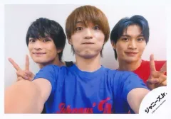 【中古】生写真(ジャニーズ) 美 少年・Aぇ! group/那須雄登・浮所飛貴・福本大晴/横型・バストアップ/「ALL Johnnys’ Jr. 2023 わっしょいCAMP! in Dome」セルフィー/公式生写真