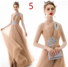 🌟予約販売🌟　ベージュ❌ワンショルダードレス👗⑤