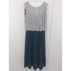 ◇ closet story UNITED ARROWS レイヤード調 ノースリーブ ロング ワンピース ネイビー レディース  【中古】 【1204010002392】