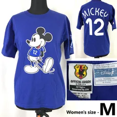 限定/希少品/美品★Disney/ミッキーマウス★2006 FIFA World Cup/サッカー日本代表/半袖Ｔシャツ【レディースM/青/blue】JFA公式/Tops/Shirt◆BJ088-g