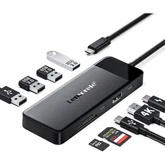 [DJ24000074,CA002000776] USB C ハブ 9-in-1 Type-C HDMI ハブアダプタ HUB HDMI端子4K30@Hz USB2.0/USB3.0*3 USB-C 5Gbpsデータ転送 PD100W充電 SD/TF