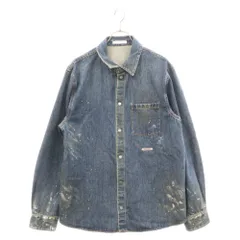 HELMUT LANG (ヘルムートラング) Painted Denim Shirt ペインテッドデニム長袖シャツ O04DM103 インディゴのサムネイル