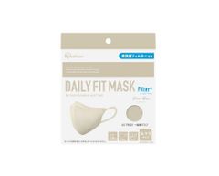 아이리스 오야마 입체 마스크 20장입 보통 사이즈 폭 약 12×높이 약 14 cm DAILY FIT MASK Filter+ 데일리 피트 필터 플러스 숨쉬기 쉬운 작은 얼굴 부드러운 이끈 3D 마스크 페일 베이지 RN-H20SXQ