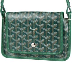 GOYARD/ゴヤール　プリュメ ポーチウォレット（ショルダーバッグ/ショルダーポーチ/ショルダーウォレット）　ゴヤールディンキャンバス×シュヴロッシュカーフスキン　グリーン　PLUMETPMLTY09CL09P【新品同様品】