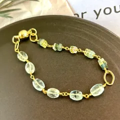 アクアマリンのブレスレット　14kgf　アクアマリン　ベリル　天然石ブレスレット　ハンドメイド