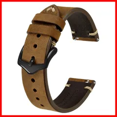 【人気商品】22mm 21mm 時計バンド ミリタリー 20mm イタリアレザー 腕時計 19mm 替えベルト Quick 18mm Release 交換 [BISONSTRAP] バンド