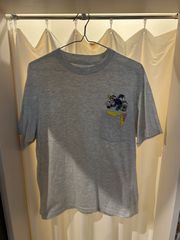 ディズニー Disney 刺繍Tシャツ Tシャツ グレー系 ライトグレー A-435