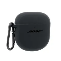 Bose QuietComfort Earbuds II Silicone Case Cover Bose QC EarbudsⅡを保護する シリコンケースカバー アルミ製カラビナ付き トリプルブラック