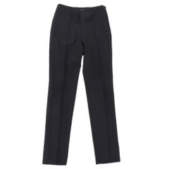 GUCCI グッチ by TOM FORD トムフォード期 裾ZIP テーパードパンツ ボトムス レディース ブラック 40