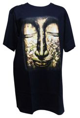 アジアン衣料　コットン・仏像・Tシャツ　XLサイズ　ブッタ3