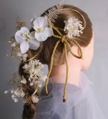 豪華17点*胡蝶蘭*ドライフラワー*ヘッドドレス*前撮り*成人式*結婚式*和装