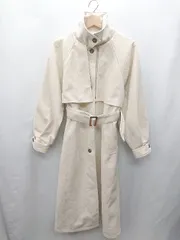 ◇ ⊇ classicalelf スタンドカラーボリュームスリーブ 長袖 ロングコート サイズS ベージュ レディース E  【1411280023624】