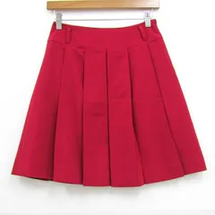 エムドゥ ミニスカート プリーツスカート ボトムス レディース 36サイズ ボルドー系 M.deux 【中古】