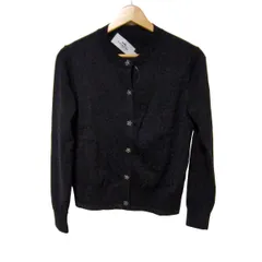 イタリア製 COACH レザー プラケット カシミア カーディガン / コーチ イタリア製 COACH レザー プラケット カシミア カーディガン