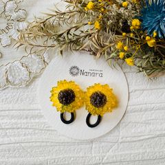 ひまわりヘアゴム♡ ひまわりヘアゴム🌻キッズ用 - メルカリ