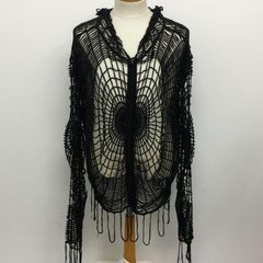 USED 古着 パーカー 長袖 dig your own grave  デグヨアオウングレイブ 133117 hand knit zip parka 編み込み ニット ジップパーカー