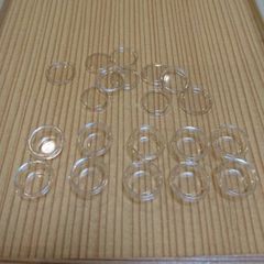 ミニチュア　NO-8　透明カップ容器　蓋付き　10枚入れ