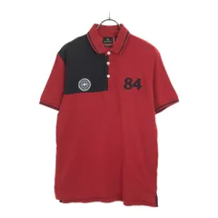 ビクトリノックス ワッペン 半袖 ポロシャツ S レッド×ブラック Victorinox メンズ