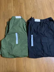 L GU スーパーワイド カーゴ パンツ 黒 カーキ