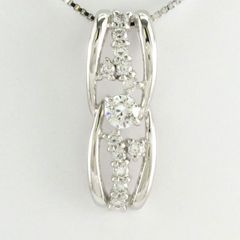 K18WG D0.27ct ダイヤモンド 花 桜 ネックレス - メルカリ