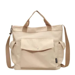 【新着商品】ナイロン大容量 撥水 軽量 1泊おしゃれバッグ 2WAYハンドバッグ レディース斜めがけバッグ A4ショルダーバッグ ファスナー付き マザーズバッグ トートバッグ [MR&KB]