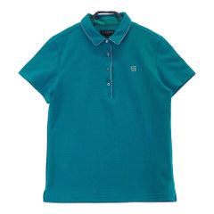 セントアンドリュース 菱形ジャガード半袖シャツ (WOMENS) ブルー