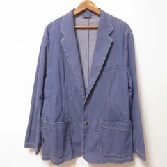 #anc パパス Papas ジャケット L 青系 デニム ステッチ ストレッチ メンズ [886317]のサムネイル