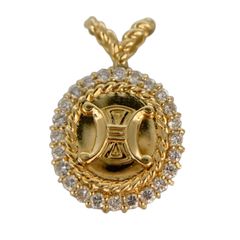 【中古】CELINEセリーヌ ペンダントトップ 750 インストーンダイヤモンド0.48ct