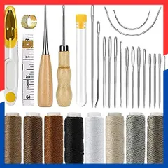 【在庫処分】DIY工具 初心者 縫製キット 29点セット レザークラフト レザークラフト キット 革工具セット 糸 針 手縫い 工具セット 革細工 工具
