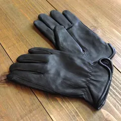 送料無料　NAPA GLOBE　ディアスキンレザーグローブ　冬向き　ブラック