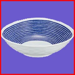【在庫処分】波佐見焼 indigo aidama 変形 多用鉢 藍染駒筋 32561のサムネイル