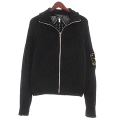 アルマーニ ジーンズ ARMANI JEANS ケーブルニット ジャケット ジップアップ ブラック XSのサムネイル