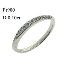 Pt900 天然 ダイヤモンド リング D:0.10ct 11号 2.49g ダイヤ 指輪 プラチナ 一文字 ♯0205010045