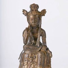 インド ヒンドゥー教 パールヴァティー女神像 18-19世紀 ブロンズ青